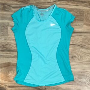 Nike Women's Aqua Teal Short-Sleeve Performance Top